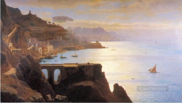 ウィリアム・スタンリー・ハゼルタイン Painting - アマルフィ海岸の風景 ルミニズム ウィリアム・スタンリー・ハゼルタイン